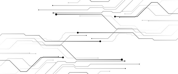 Vector abstract digital Technology black circuit diagram concept