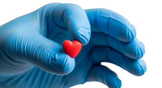 A loving concept of giving and caring, a person is holding a red heart symbol in their hands for romance and health - Powered by Adobe