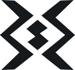 Abstract Black Geometric Symbol