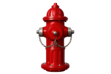 Red fire hydrant providing emergency water for safety