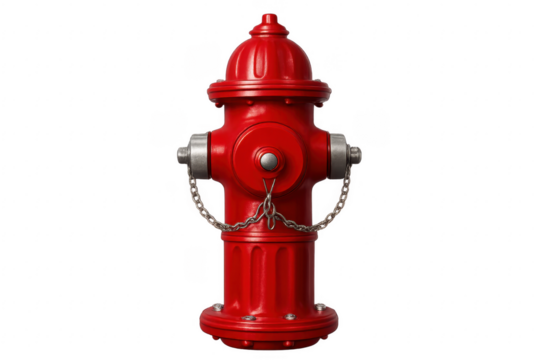Red fire hydrant providing emergency water for safety