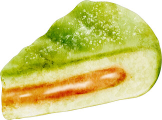 watercolor vietnam banh chung