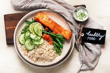 Healthy food. Healthy lunch bowl.