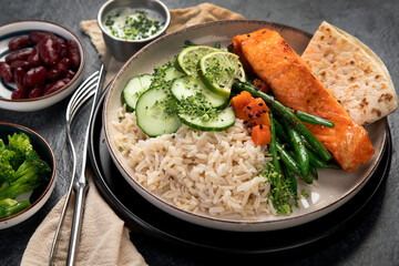 Healthy food. Healthy lunch bowl.