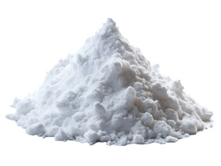 A pile of white powder isolated on transparent background