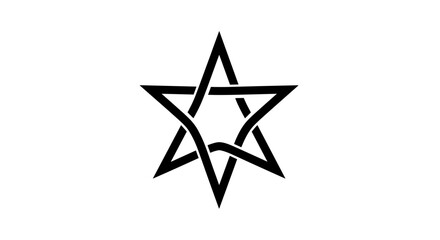 Fototapeta premium Intertwined Star of David Symbol.
