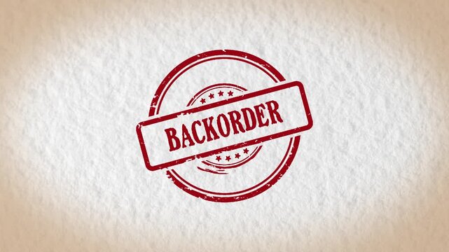 BACKORDER stamp style word