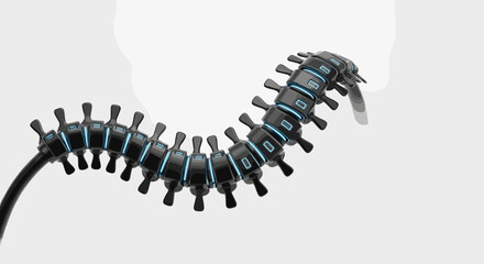 Robotic Caterpillar A CloseUp View of Advanced Technology.