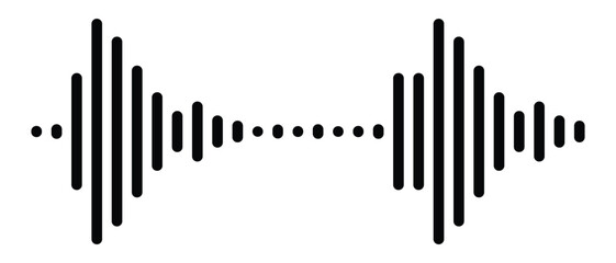 Sound Wave and Radio Signal Vector Set – Minimalist Audio Equalizer, Music Frequency Bars, and Soundwave Line Icons Collection