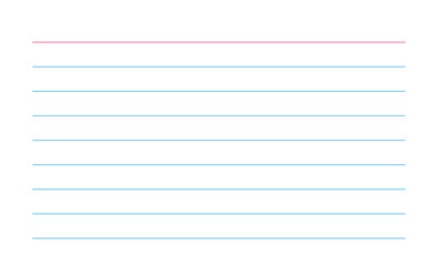 White lined notepad paper sheet isolated on transparent background