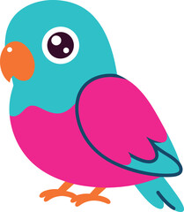Cute cartoon bird illustration