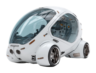 Futuristic concept vehicle showcase design digital isolated on transparent background