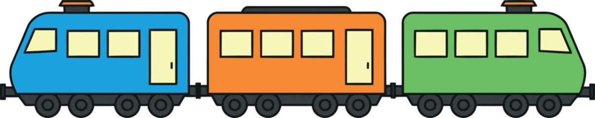 Colorful Toy Train Illustration