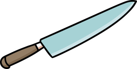 Clean and Simple Hand Drawn Knife Illustration