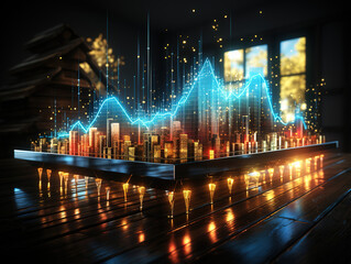 Vector background showcasing stock market data and financial diagrams in a modern design