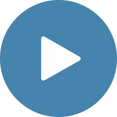 Simple Blue Circle Play Button Icon