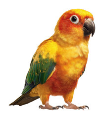 Fototapeta premium Vibrant pet parrot in lighting nature colorful bird isolated on transparent background