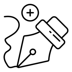 Perfect design icon of pen tip
