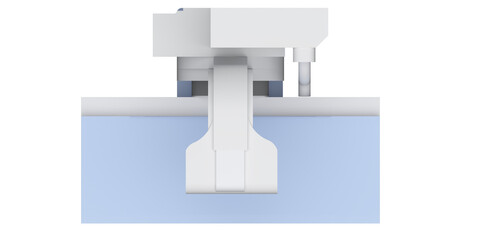 Close-up Cross-Section of Architectural or Mechanical Connection Joint