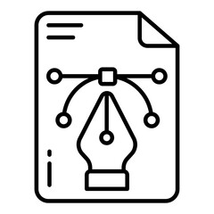 A creative design icon of design file 