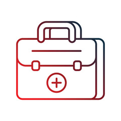 First Aid Kit icon with white background vector stock illustration