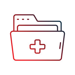 Folder  icon with white background vector stock illustration