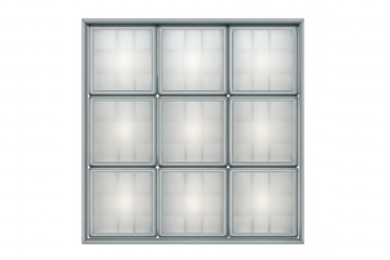 Glass block window wall transparent background grid pattern