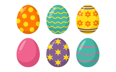 Colorful Easter Egg Collection Featuring Varied Patterns and Designs for Holiday Celebrations and Springtime Decor