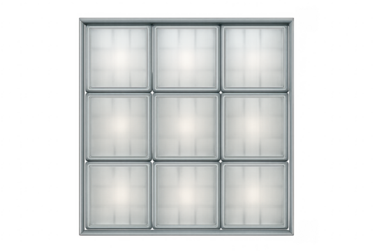 Glass block window wall transparent background grid pattern