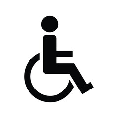 Accessible icon symbol of person in wheelchair for disabled access and inclusivity vector