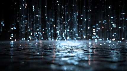 Abstract Data Stream: Digital rain of glowing particles, representing a constant flow of information and technological advancement. This image symbolizes the core of modern innovation.