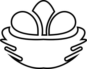 vectors of stylized bird nests with eggs and birds icon, for logos and design elements, Eggs, Nature, Wildlife, Tree Branch, Shelter, Parenting, Animal Habitat, Environment, and Natural Care