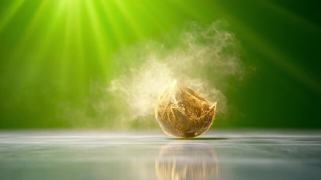 Nut Explosion: A single walnut bursts open, unleashing a cloud of particles, a celebration of natural texture.