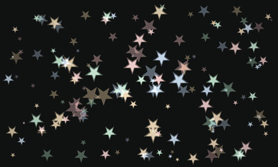 Illustration of colorful stars scattered across a dark cosmic background