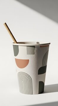 coffee tea cup with stra
