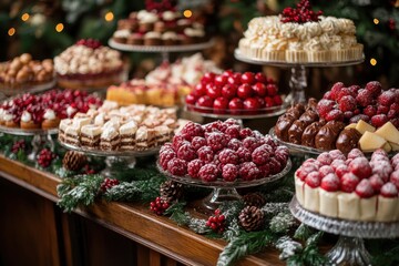 Table full of desserts and pastries.