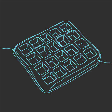 A detailed digital line drawing of a classic 20-button numeric keypad with a sleek design on a dark