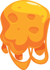 Viscous cheese sauce dripping, forming a tempting, gooey texture, perfect for adding flavor and richness to any dish