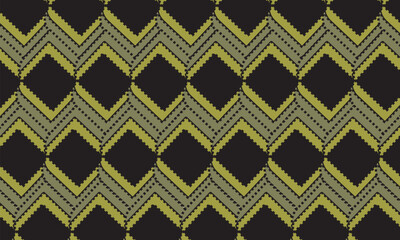 Black and white seamless geometric floral pattern for vintage wallpaper and textile design