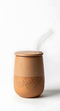 coffee tea cup with stra