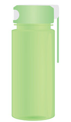 Green sport water bottle. vector	
