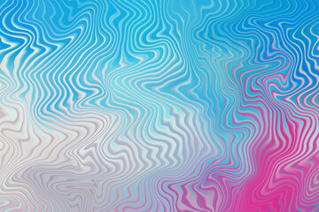 Abstract wavy pattern with vibrant blue, pink, and white colors creating a fluid and dynamic visual effect