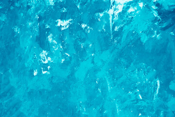 Abstract turquoise cyan  light blue background brush oil brush painting canvas white colored backdrop. art deco decor decoration.