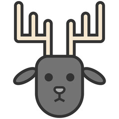black deer head icon