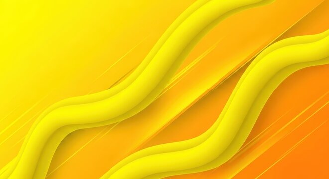Vibrant Abstract Orange and Yellow Wavy Lines Background Design - Powered by Adobe