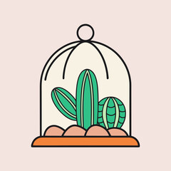 Decorative Botanical Dome Illustration