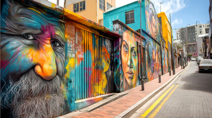 Fototapeta premium colorful graffiti on the street