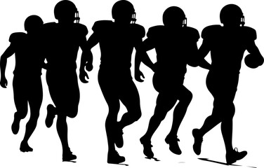 American Football Team Silhouette Collection" Bundle