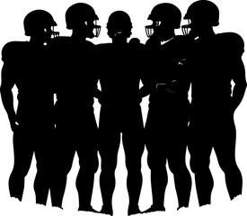 American Football Team Silhouette Collection" Bundle