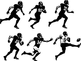 American Football Team Silhouette Collection" Bundle